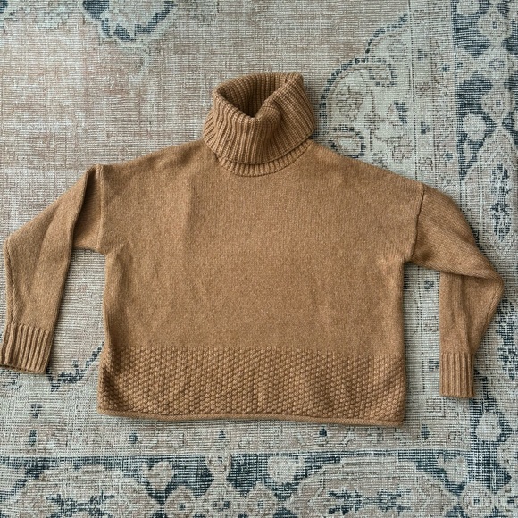 Madewell Sadler Turtleneck sweater camel sz XS - Picture 3 of 9